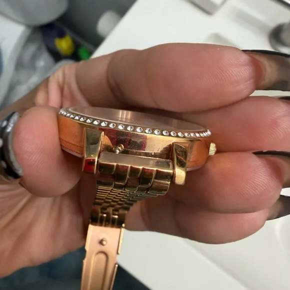 OLIVIA BURTON Rose Gold Glitter Watch - Picture 4 of 11